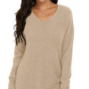 Women's Casual V-Neck Long Sleeves C